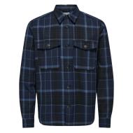Veste Marine/Bleu Homme Only & Sons kodyl pas cher