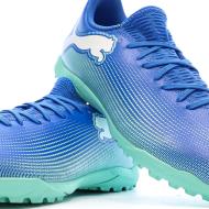 Chaussures de Foot Bleues Homme Puma Future 7 Play TT vue 7