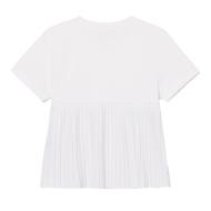 T-Shirt Blanc Fille Lacoste TJ8445 vue 2