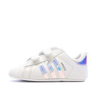 Baskets Blanches Fille Adidas Crib pas cher