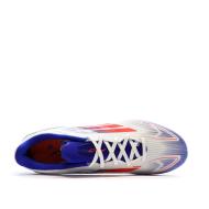Chaussures de Football Blanches/Bleu/Rouges Homme Adidas League vue 4