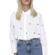 Chemise Blanche/Rouge Femme Only New pas cher