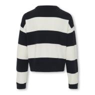Pull à Rayures Noir/Blanc Fille Kids ONLY Kogtala Stripe vue 2