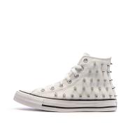 Baskets Blanches Femme Converse Chuck Taylor All Star Studded vue 2