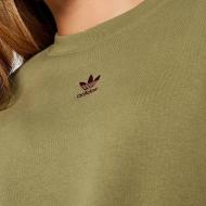Sweat Kaki Femme Adidas Esential vue 3