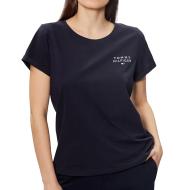 T-Shirt Marine Femme Tommy Hilfiger Sleeve pas cher