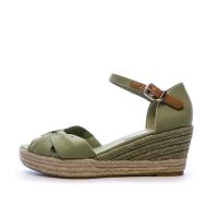 Sandales Compensées Kaki femme Tommy Hilfiger