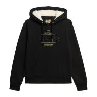 Sweat Noir/Jaune Femme Superdry Luxe pas cher