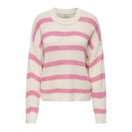 Pull Ecru/Rose Femme JDY Stripe Pullover