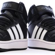 Baskets Noires/Blanches Garçon Adidas Hoops vue 7