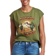 Camiseta verde de mujer Freeman Porter Tarik Nevada barato