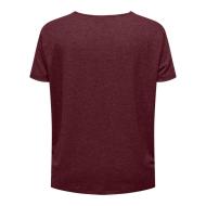 T-shirt Bordeaux Femme Only Carmakoma Tape Top vue 2