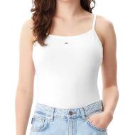 Top blanco para mujer Tommy Jeans Essential Strap barato