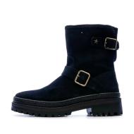 Boots Bleu Marine femme Tommy Hilfiger Basic Biker pas cher