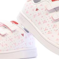 Baskets Blanche/Rose Adidas Advantage Cf C vue 7
