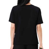 T-Shirt Noir Femme Lacoste Relaxed vue 2