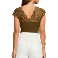 T-Shirt Kaki Femme Morgan Dentelle Deli vue 2