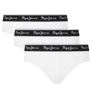 x3 White/Black Men's Pepe Jeans Briefs PMU affordable