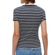 T-shirt Marine/Blanc Femme Tommy Hilfiger Slim vue 2