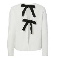 Pull Blanc/Noir Femme Pieces Silly vue 2