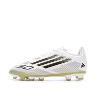 Chaussures de Football Blanc/Doré Mixte Adidas F50 Club pas cher