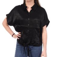 An'ge Kaory Women's Black Satin Shirt