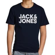 T-shirt Marine Garçon Jack & Jones Logo Tee 12152730