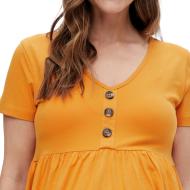 Robe Orange Femme Mamalicious Sandra vue 3