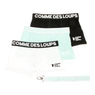 Lot 3x Boxers Noir/Bleu/Blanc Homme Comme des Loups CLA pas cher