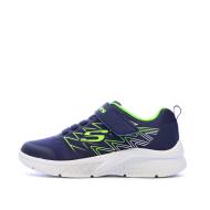 Baskets Marine/Vert Fluo Garçon Skechers Microspec-texlor pas cher