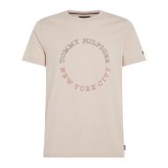 T-shirt Rose Homme Tommy Hilfiger Monotype Roundle