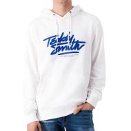 Sweat à Capuche Blanc Homme Teddy Smith Script