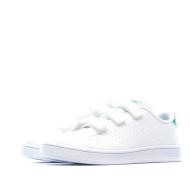 Baskets blanc/vert Enfant Adidas Advantage vue 5