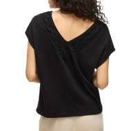 Camiseta negra de mujer Vila Visyma ver 2