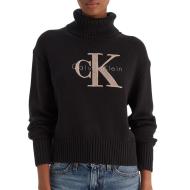 Pull Noir Femme Calvin Klein Jeans Chenille
