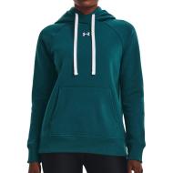 Sweat à capuche Bleu Canard Femme Under Armour Rival pas cher