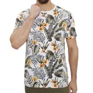 T-shirt Blanc imprimés Homme Jack & Jones Tropic pas cher