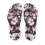 Tong Marine à fleurs Fille Roxy The Sea Vanille vue 3
