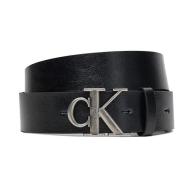 Ceinture Noir/Argent Homme Calvin Klein Jeans Ck Buckle Tumbled 35