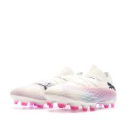 Chaussures de football Blanc/Rose Homme Puma Future 7 Pro FG/AG vue 6