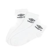 X3 Paires de Chaussettes Blanches Homme Umbro Lowcuts