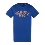T-shirt Bleu Homme Schott Crew