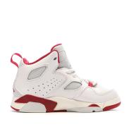 Baskets Blanches/Rouges Garçon Nike Jordan Fltclb vue 2
