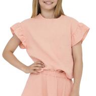 T-Shirt Orange Fille Kids ONLY Kogthyra pas cher