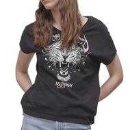 T-shirt Noir Femme Von Dutch TIGER pas cher