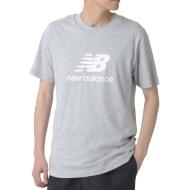 T-shirt Gris Homme New Balance Stacked Logo pas cher