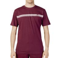 T-shirt Bordeaux Homme Sergio Tacchini Stripe B pas cher