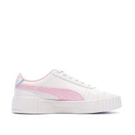 Baskets Blanc/Rose Fille Puma Carina 3.0 Jelly vue 2
