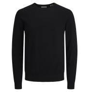 Pull Noir Garçon Jack & Jones Knit Neck pas cher