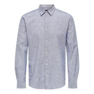 Chemise Marine Homme Only & Sons Solid Linen pas cher